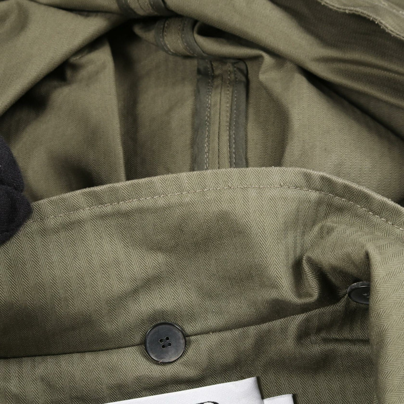 Dior 斗篷外套 857M82A3726 棉質卡其色 二手 女款 XS 號 CD-6