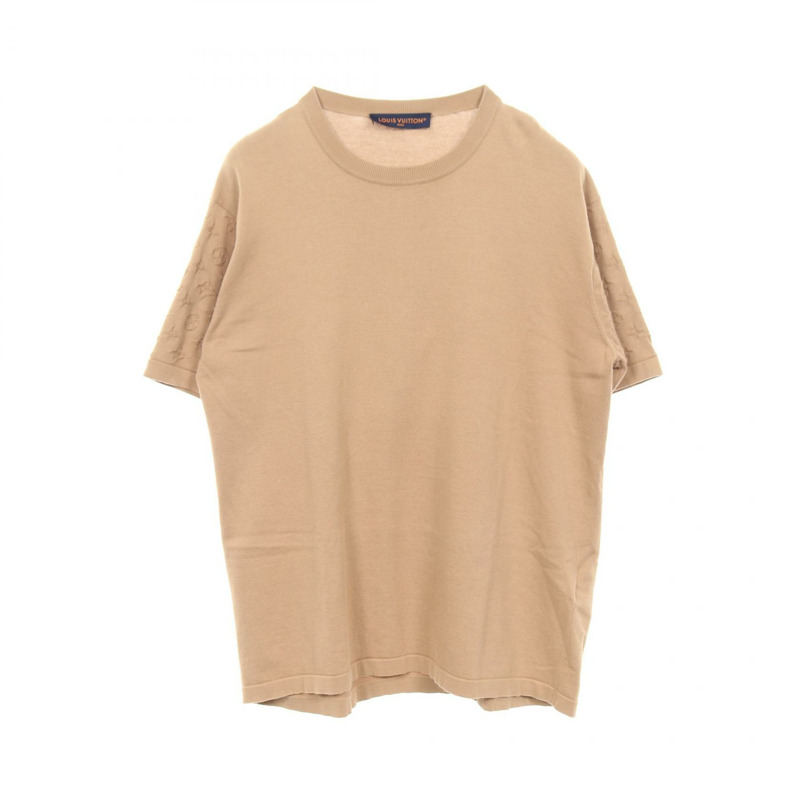 路易威登 Monogram 短袖T卹，純棉，米色，男士XL碼，二手。-0
