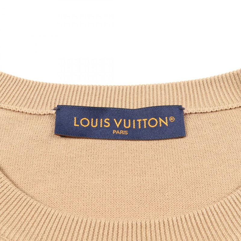 路易威登 Monogram 短袖T卹，純棉，米色，男士XL碼，二手。-2