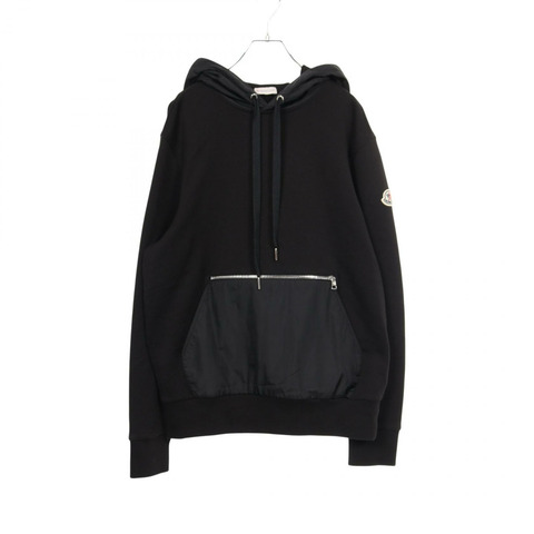 MONCLER 黑色純棉連帽衫，二手男女通用