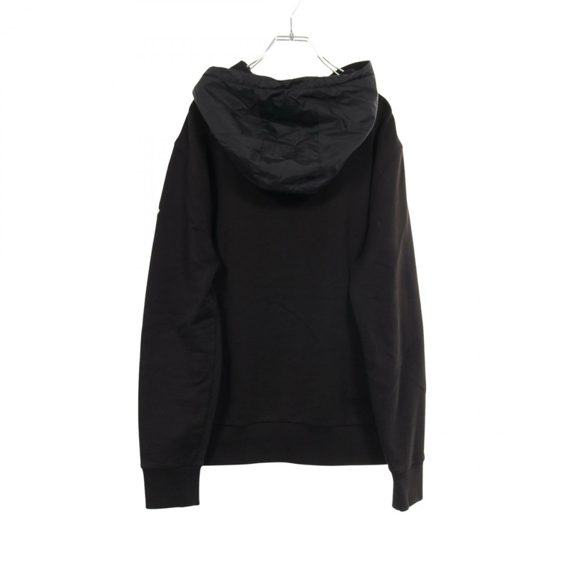 MONCLER 黑色純棉連帽衫,二手男女通用-1