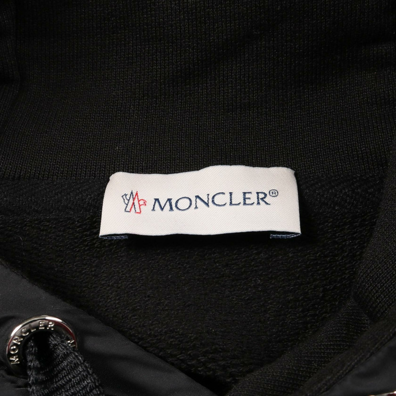 MONCLER 黑色純棉連帽衫,二手男女通用-2