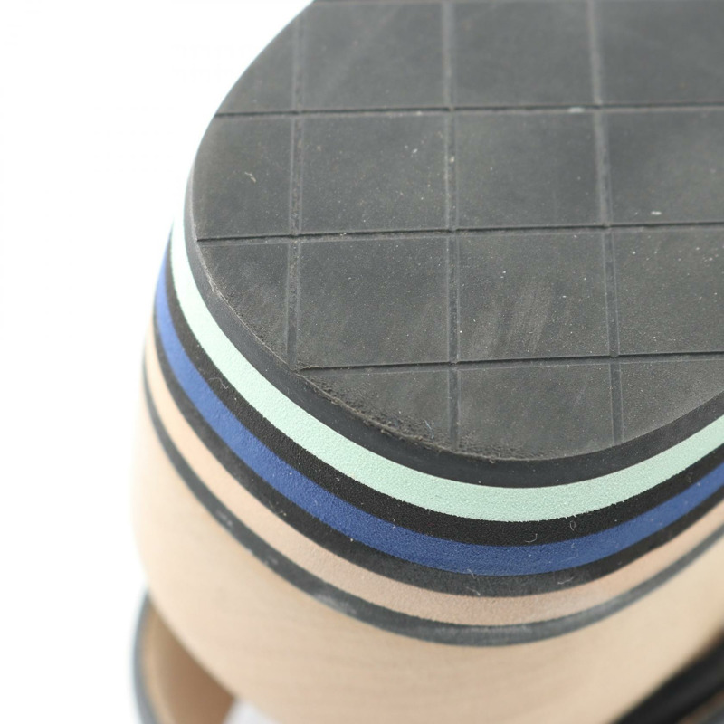 香奈兒 COCO 標誌高跟涼鞋 #36 黑色皮革二手女鞋 CC-6