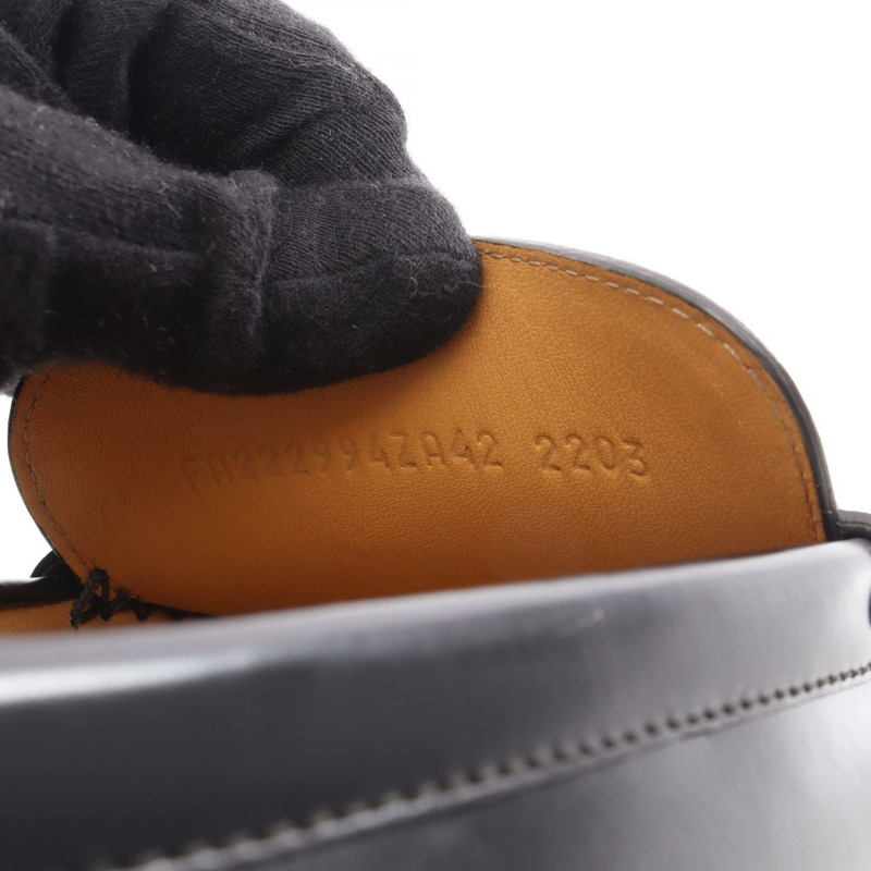 愛馬仕 Duke 男士黑色棕色真皮樂福鞋（二手）-5