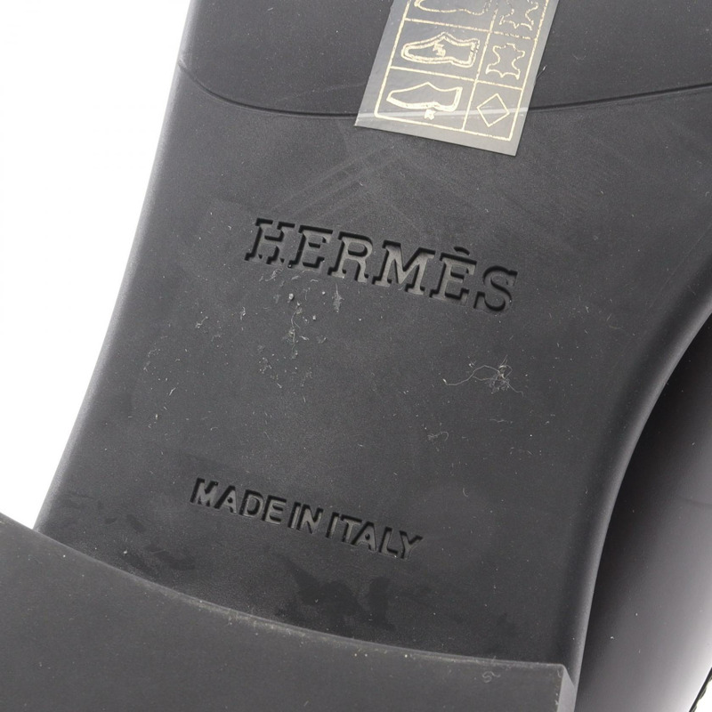 愛馬仕 Duke 男士黑色棕色真皮樂福鞋（二手）-6