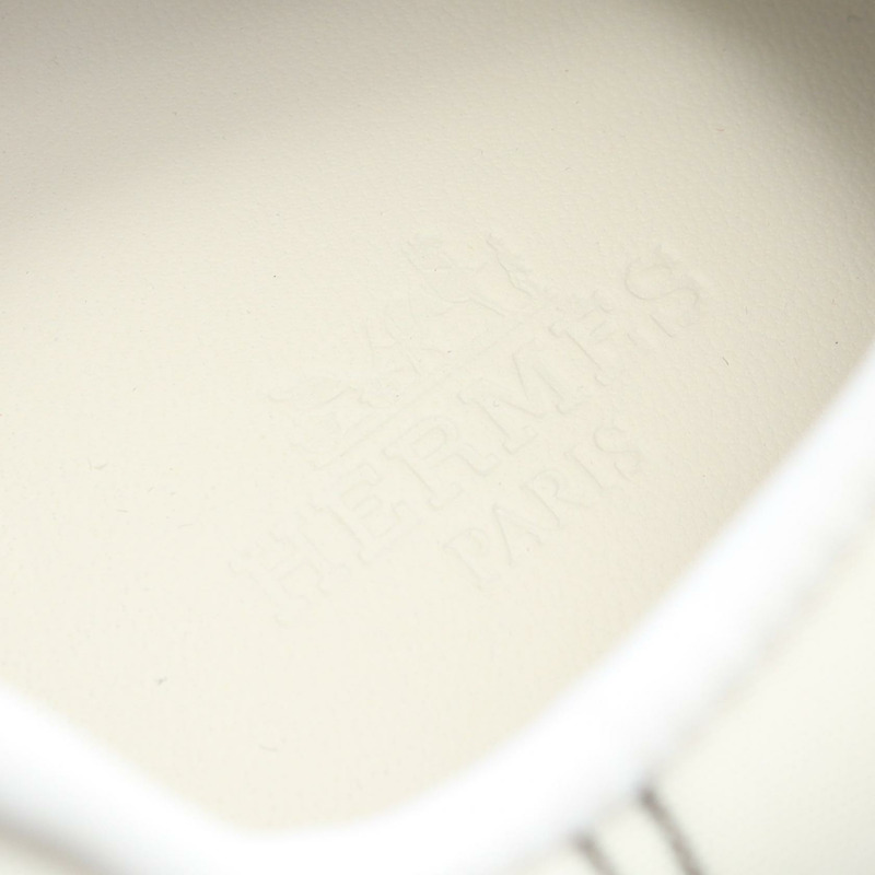 愛馬仕 Envol 運動鞋 #40 1/2 麂皮材質 白色 灰色 黑色 二手 男款-4