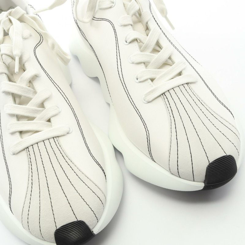 愛馬仕 Envol 運動鞋 #40 1/2 麂皮材質 白色 灰色 黑色 二手 男款-9