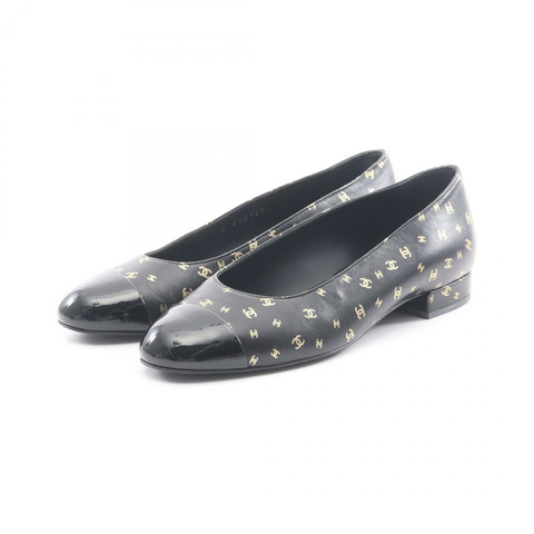 香奈兒 COCO CC 女士黑色真皮高跟鞋 #36 二手女士 Coco CC