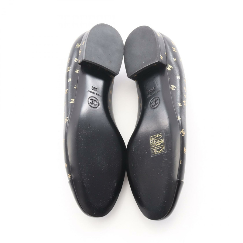 香奈兒 COCO CC 女士黑色真皮高跟鞋 #36 二手女士 Coco CC-3
