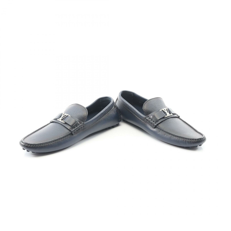 路易威登 Hockenheimring 休閒鞋,平底皮革,海軍藍,二手男士8.5碼-2