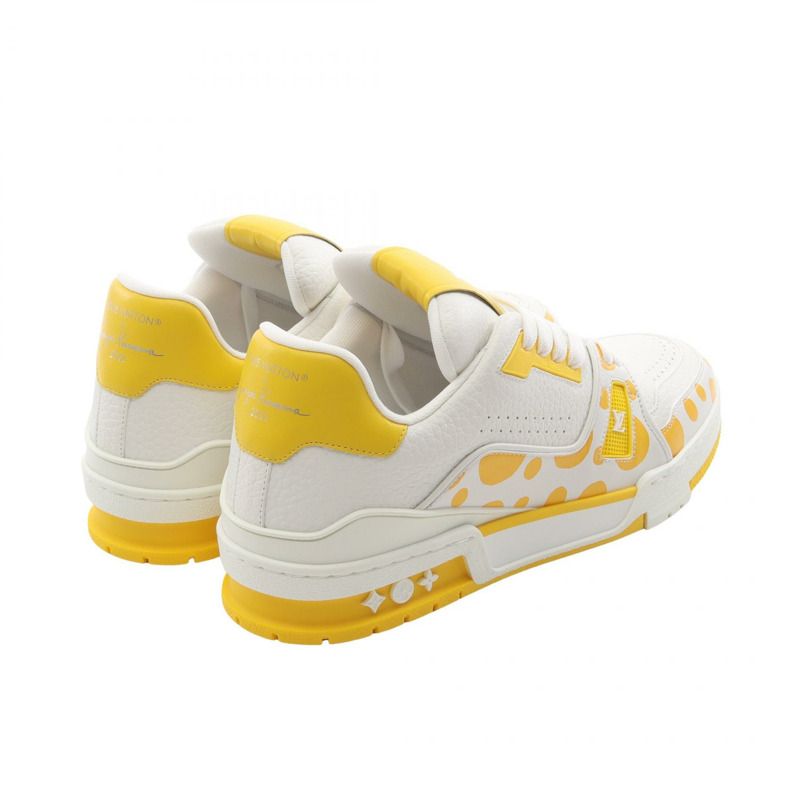 路易威登 LV 運動鞋系列 YK 皮革 白色 黃色 二手 男士 #7-1