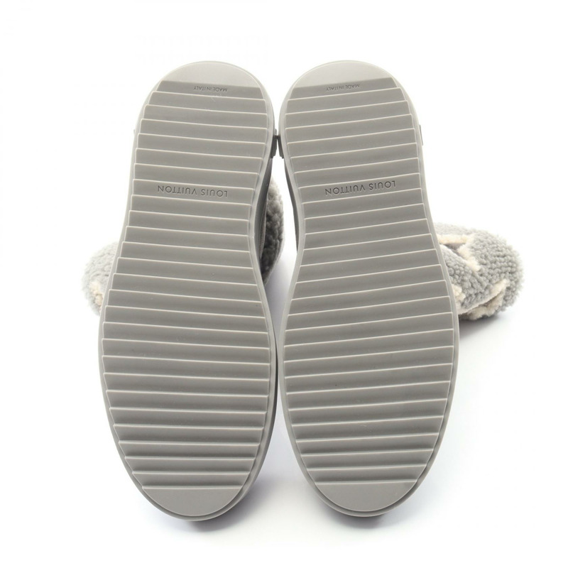 路易威登 Snowdrop 系列灰色麂皮短靴,二手女款,LV 尺寸 36 1/2N-3