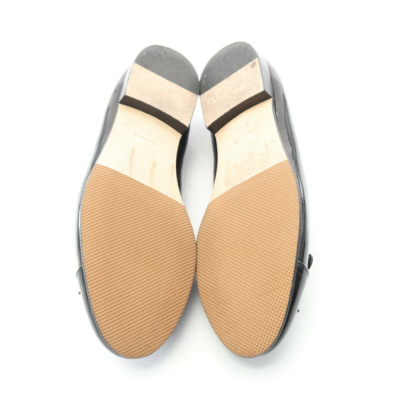 香奈兒芭蕾舞鞋平底鞋 #37 G02819 黑色漆皮二手女款 CC-3