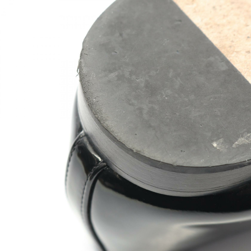 香奈兒芭蕾舞鞋平底鞋 #37 G02819 黑色漆皮二手女款 CC-6