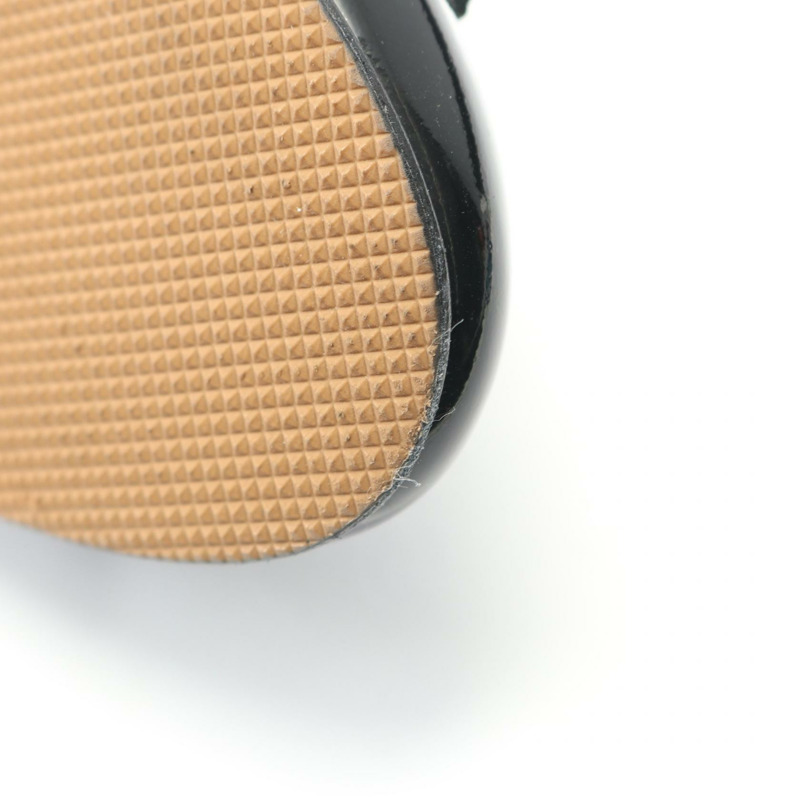 香奈兒芭蕾舞鞋平底鞋 #37 G02819 黑色漆皮二手女款 CC-8