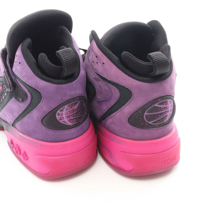 路易威登 LV 運動鞋 2line 織物紫色黑色二手男士 7 1/2 碼-7