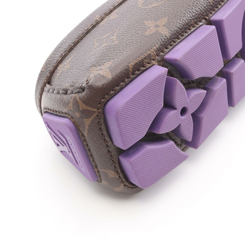 路易威登 (LOUIS VUITTON) Driver Line Monogram 樂福鞋，PVC塗層帆布，棕色/紫色，二手男款-7