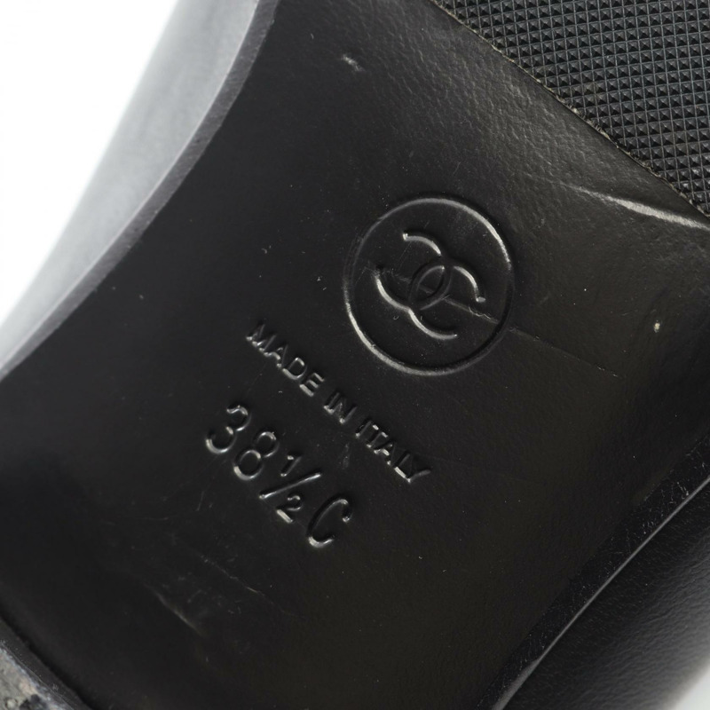 香奈兒 Boy Chanel Matelasse 穆勒涼鞋 #38 1/2 羊皮黑色二手-5