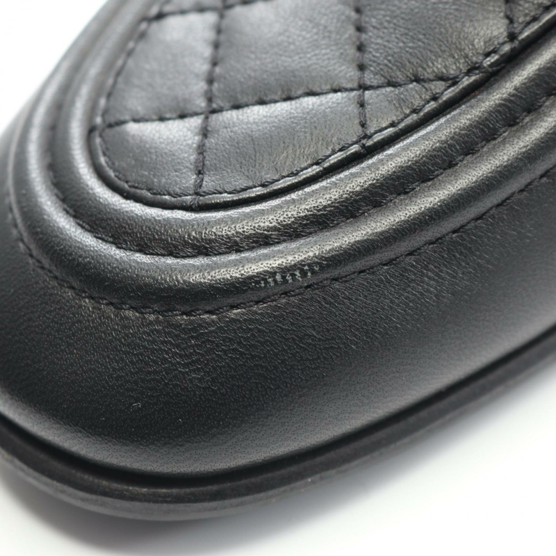 香奈兒 Boy Chanel Matelasse 穆勒涼鞋 #38 1/2 羊皮黑色二手-7