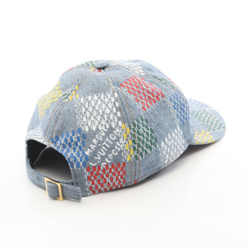 路易威登 LV 鳥形 Damier 棒球帽 M5048L 棉 藍色 多色 二手 男士-1