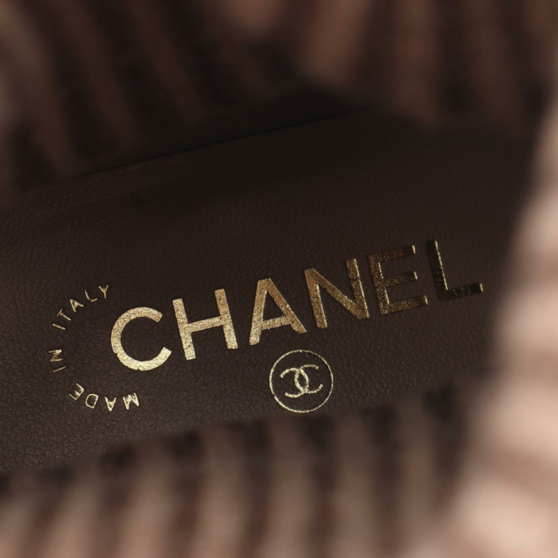 香奈兒 COCO 標誌短靴 #36C 麂皮絨布料 米色 黑色 二手 女款-4