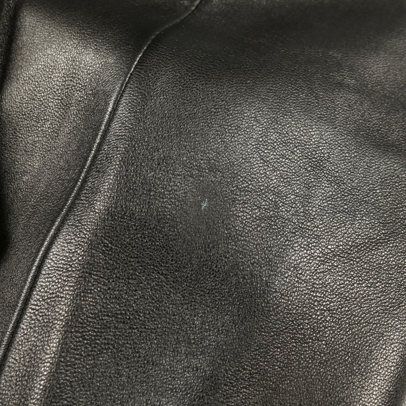 FENDI 皮革牛仔褲，羊皮材質，棕色/黑色，二手男款-5