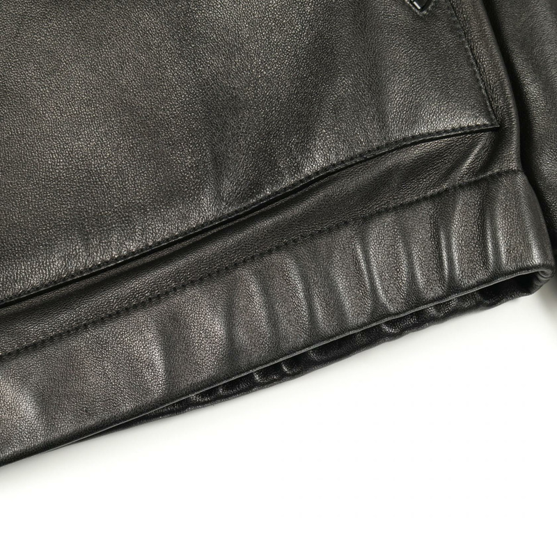 FENDI 皮革牛仔褲，羊皮材質，棕色/黑色，二手男款-8