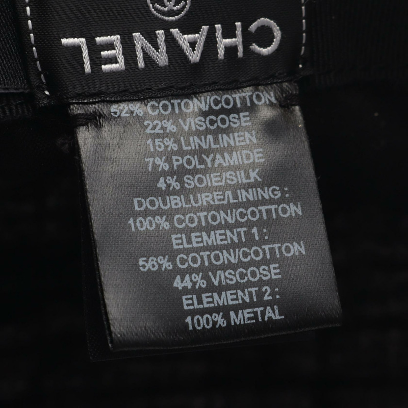 香奈兒 COCO 標誌棉質帽 白色 粉紅色 二手 女士-4