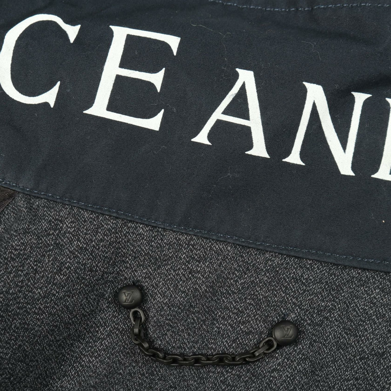 路易威登 PEACE AND LOVE 哈靈頓夾克，棉質，海軍藍，二手，男款 52 碼-6