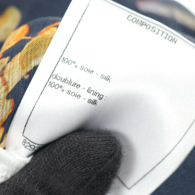 香奈兒無袖長洋裝 #42 真絲海軍藍多色二手女裝-3