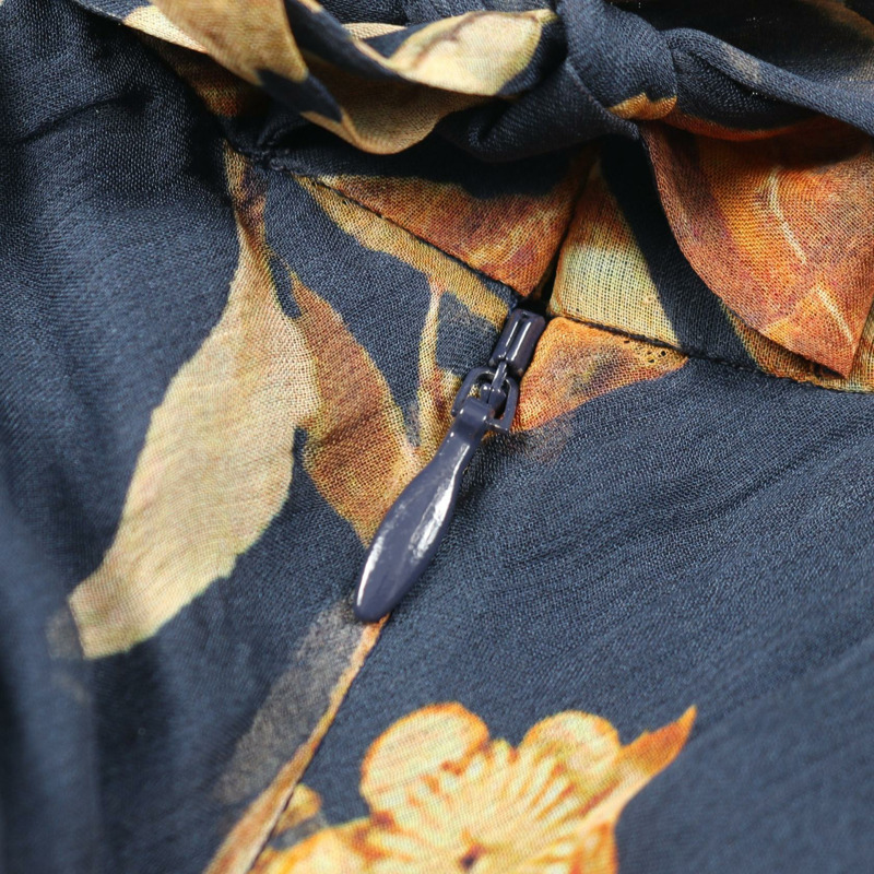 香奈兒無袖長洋裝 #42 真絲海軍藍多色二手女裝-5