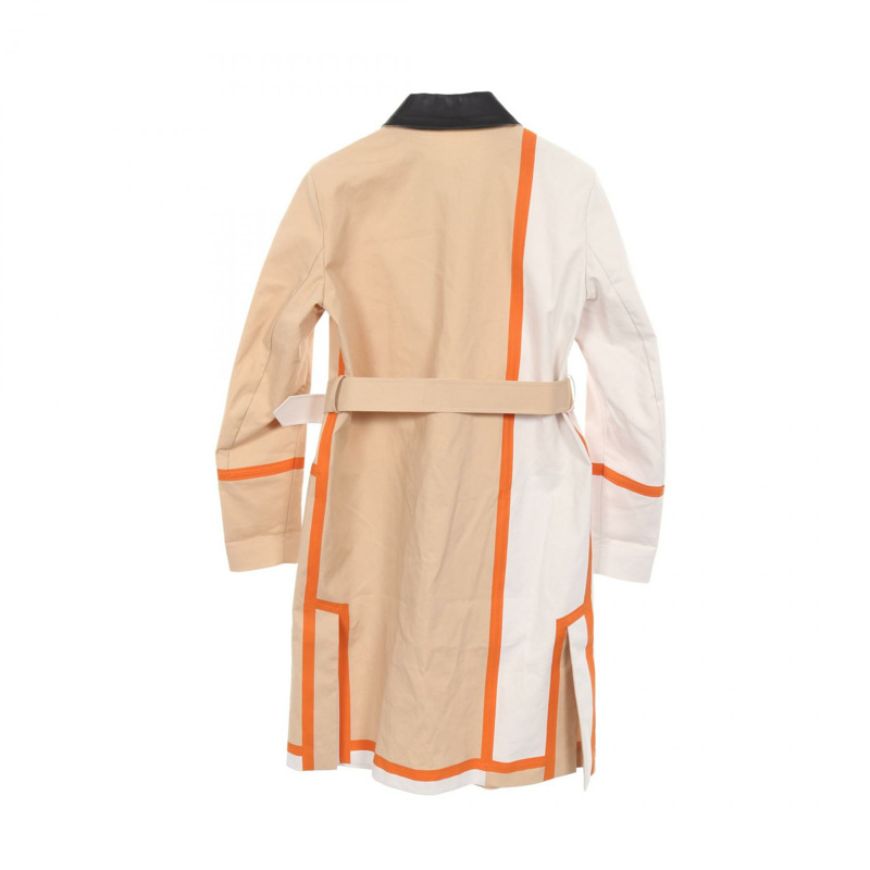 FENDI 不銹鋼領皮棉白色米色多色外套 #44 二手女裝-1