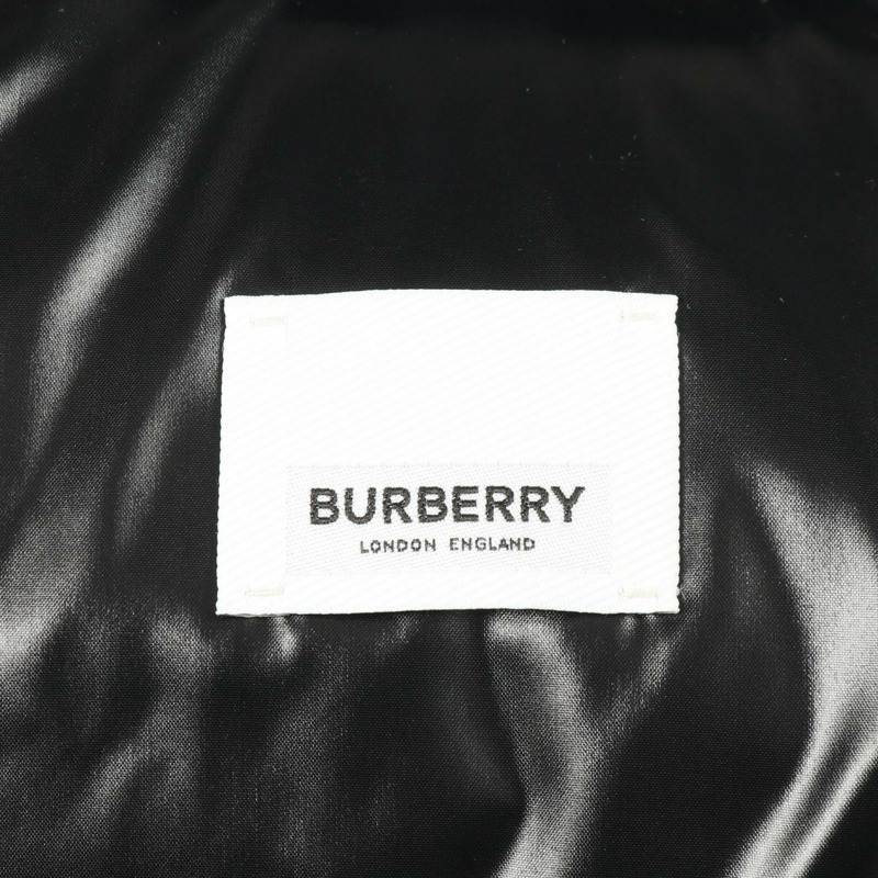 BURBERRY 可拆式logo貼花羽絨外套 #XS 連帽尼龍黑色二手-2