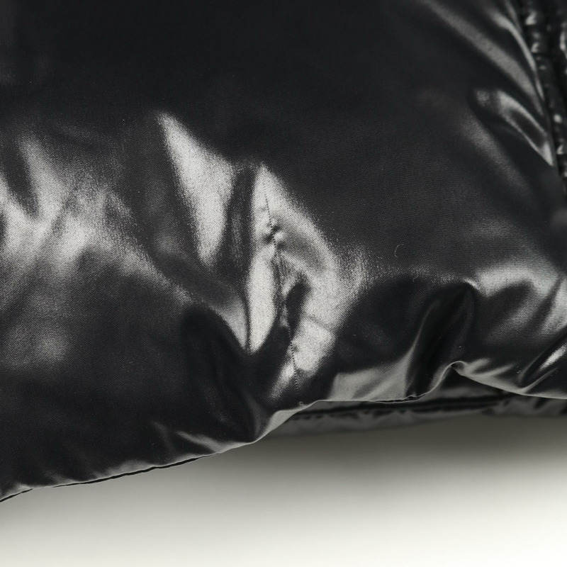 BURBERRY 可拆式logo貼花羽絨外套 #XS 連帽尼龍黑色二手-8