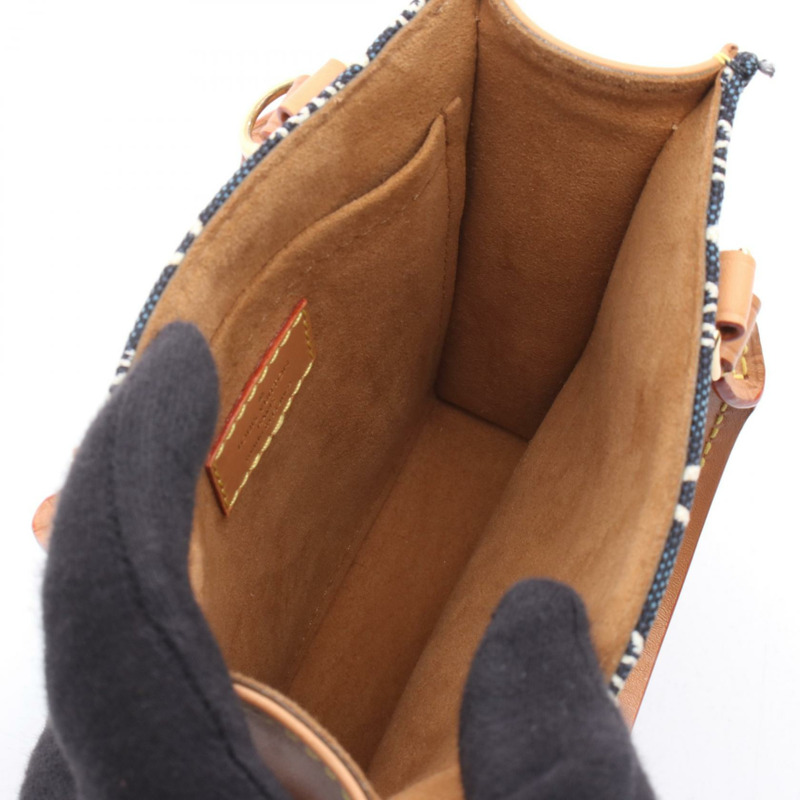 路易威登 Petite Sac Plat 單肩手提包 M80288 Monogram / 提花海軍藍-2