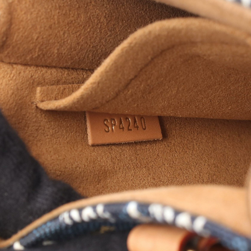 路易威登 Petite Sac Plat 單肩手提包 M80288 Monogram / 提花海軍藍-4