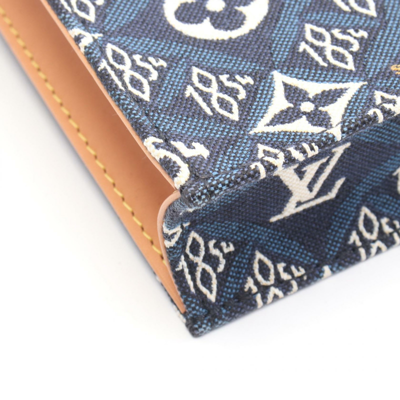 路易威登 Petite Sac Plat 單肩手提包 M80288 Monogram / 提花海軍藍-6