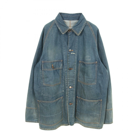 Maison Margiela 牛仔運動夾克束口襯衫 #46 棉藍色二手男式