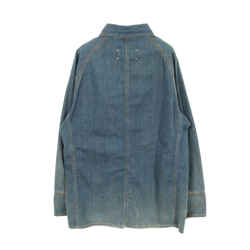 Maison Margiela 牛仔運動夾克束口襯衫 #46 棉藍色二手男式-1