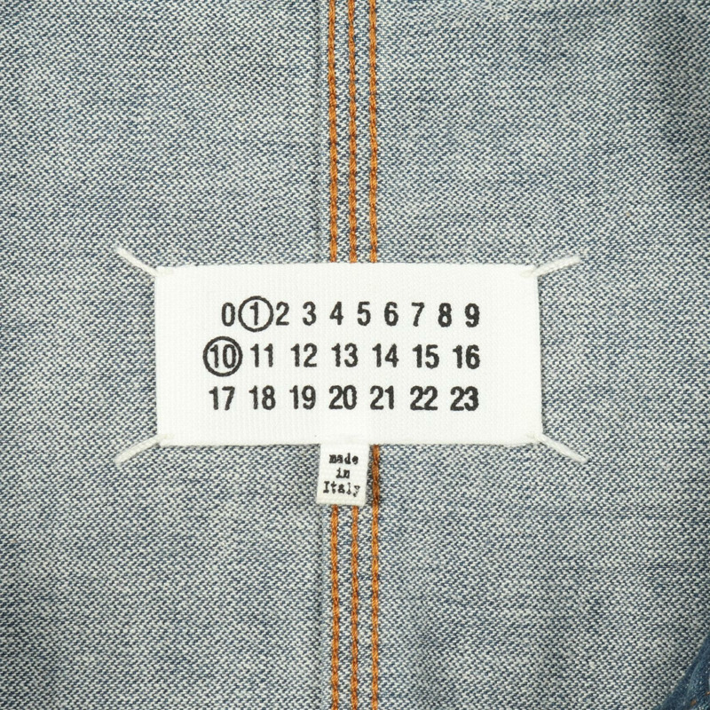 Maison Margiela 牛仔運動夾克束口襯衫 #46 棉藍色二手男式-2