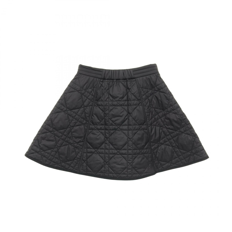 Christian Dior 大藤格紋絎縫科技塔夫綢半身裙 #F36 聚酯纖維-1