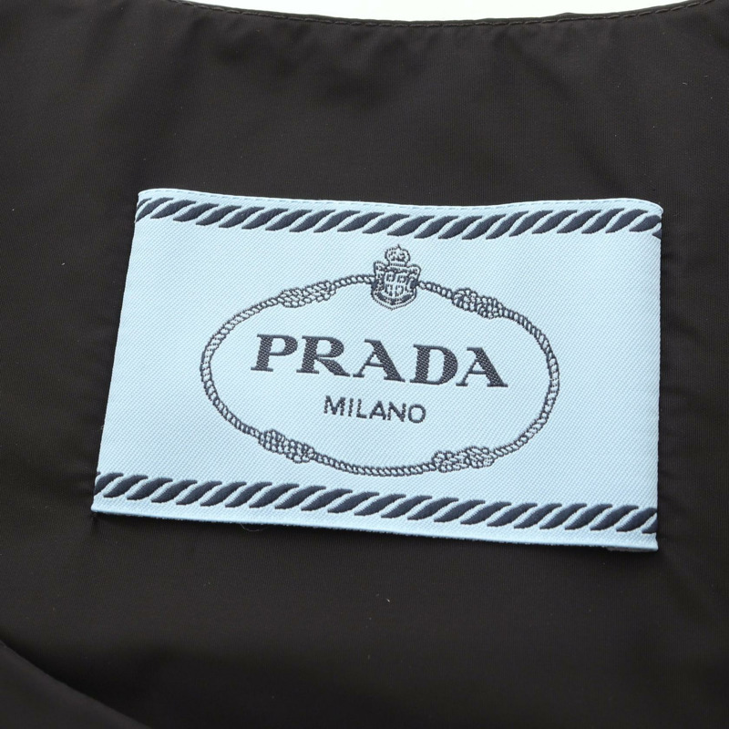 PRADA Re-Nylon 無袖洋裝 230698 黑色尼龍 logo 二手 女款 #36-2