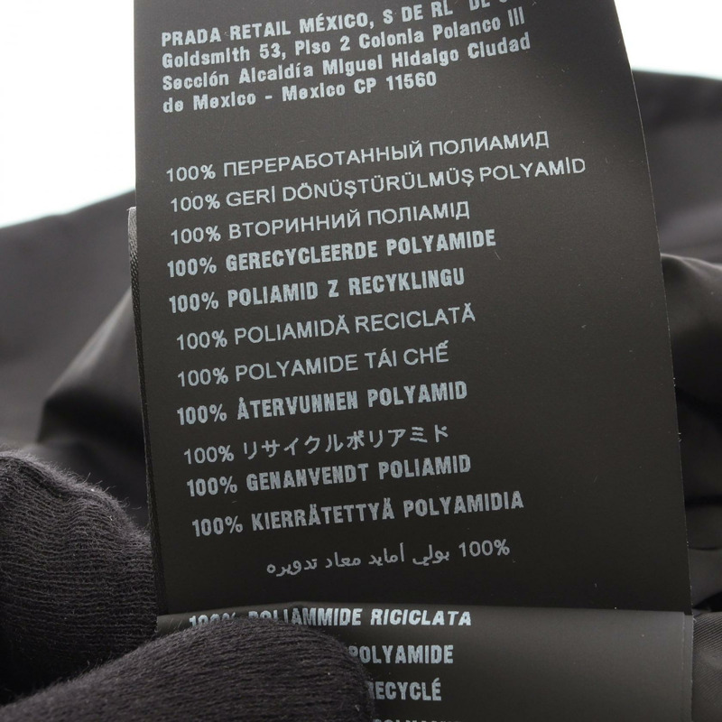 PRADA Re-Nylon 無袖洋裝 230698 黑色尼龍 logo 二手 女款 #36-4