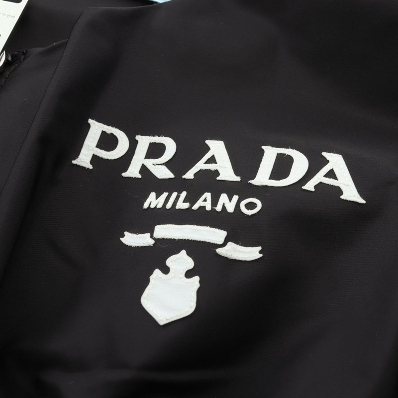 PRADA Re-Nylon 無袖洋裝 230698 黑色尼龍 logo 二手 女款 #36-6