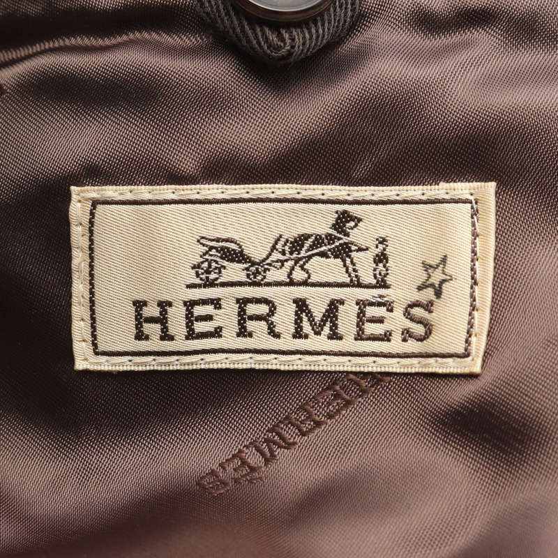 愛馬仕其他男士羊毛棉質棕色二手夾克-2