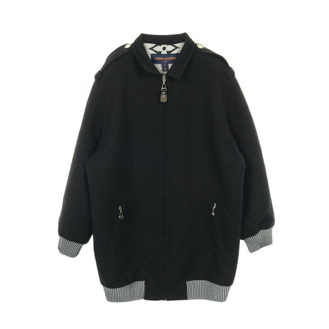 路易威登 Monogram Giant 其他款黑色羊毛大衣，二手女款