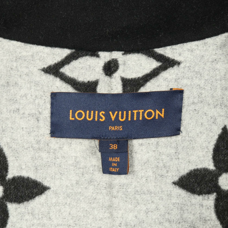 路易威登 Monogram Giant 其他款黑色羊毛大衣，二手女款-2