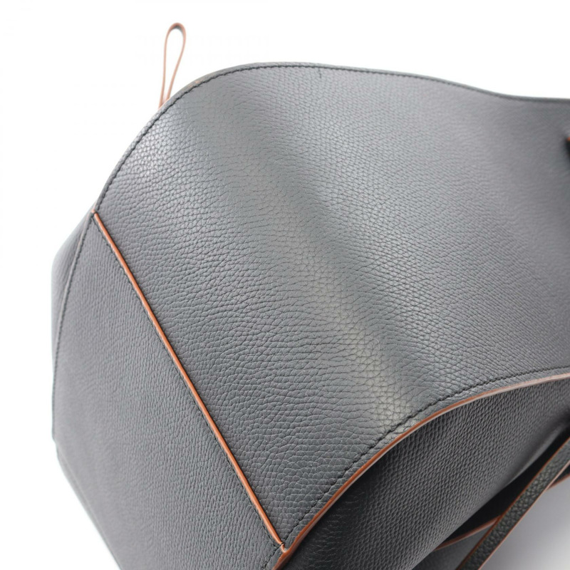 LOEWE Hammock 小號單肩手提斜背包,黑色真皮,二手女款-9