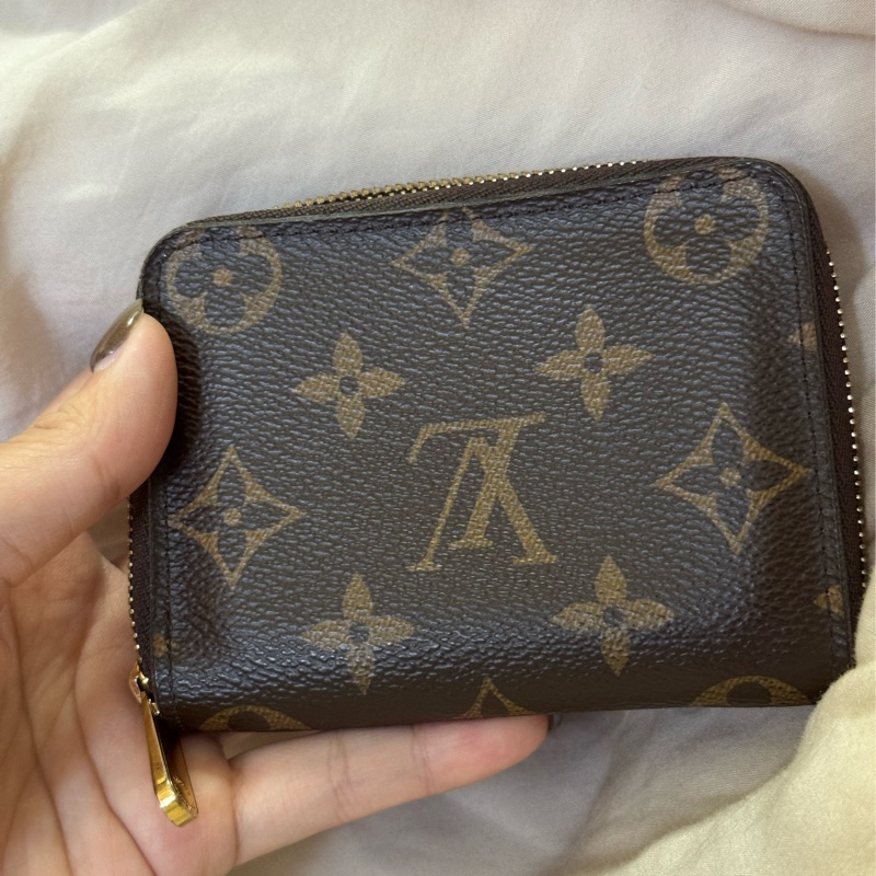 LV老花拉鏈零錢包 ㄇ型零錢包卡夾-1