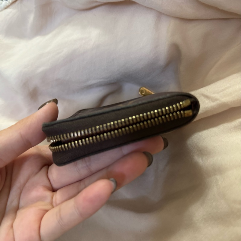 LV老花拉鏈零錢包 ㄇ型零錢包卡夾-7